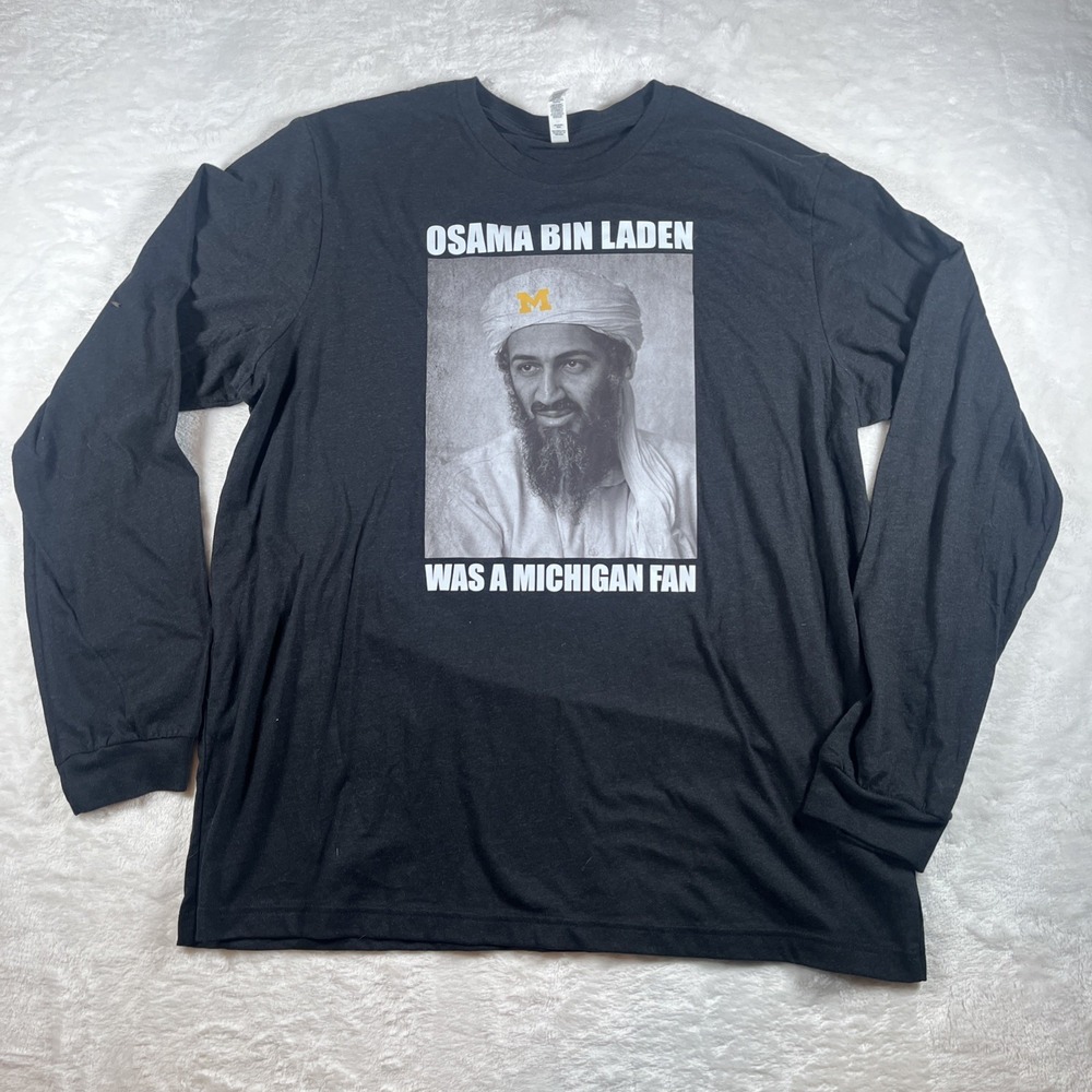 Ohio State Football Osama Bin Laden Was A Michigan Fan Men's‎ Long Sleeve 2XL